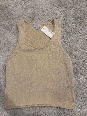 NWT Evereve Tan Knit Scoop Neck Tank